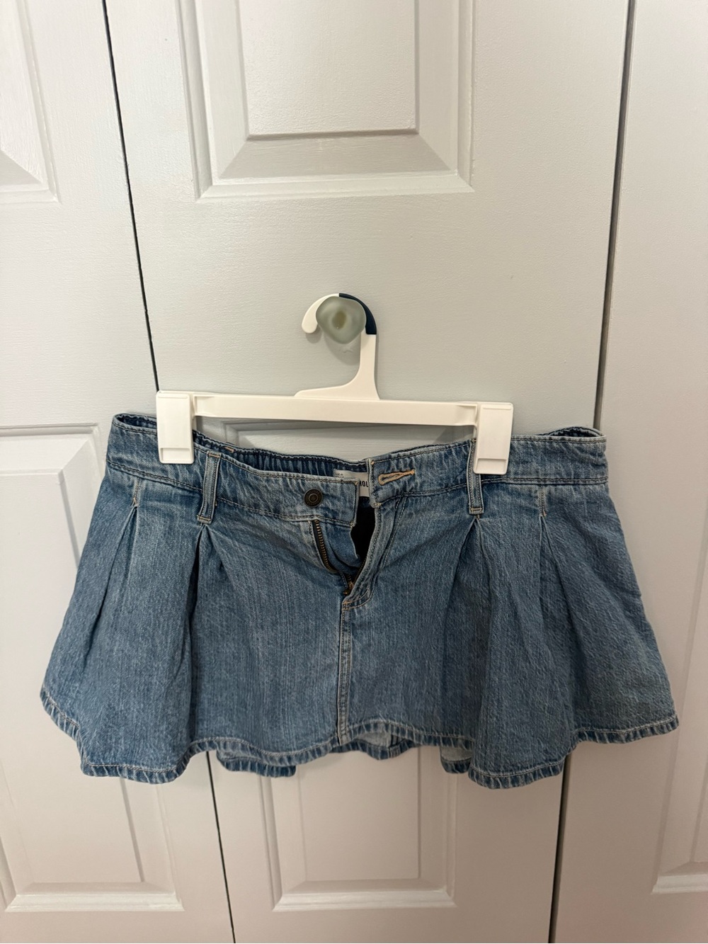 Hollister Light Blue Denim Skater Skirt
